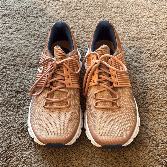 On Running Shoes - On Running Orange + Navy Athletic Shoes